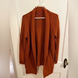 Long Orange Cardigan